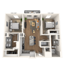 B1 2x2 1011 SF 1513 floor plan
